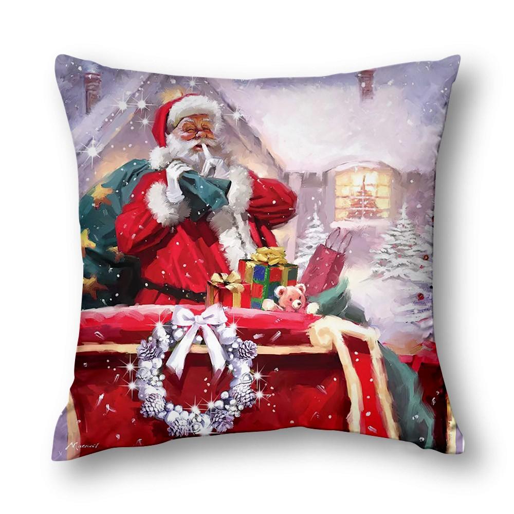 Christmas Decor Cushion Cover Winter Decor Bed Decor Pillow Cover Sofa Decor Cushion Cover Home Decor 40X40 45X45 50X50 60X60Cm