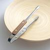 Rivet Walnut 304 Stainless Steel Barbecue Clip Non-slip Korean Tongs Anti-scalding Outdoor Camping Tool Hot Pot Food Clips