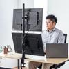 Sanwa Supply Dual Monitor Arm (Top and Bottom, Dual Screens) CR-LAC211BK