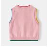 2024 Children's Cartoon Bear Sweater Vest - New Sleeveless Wool Pullover for Boys