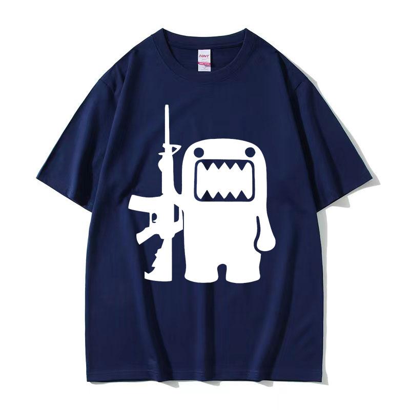 Funny Domo Kun AK47 Retro Graphic T Shirt Mens ONeck High Quality Fashion TShirt Man 100 Cotton Oversized Tshirts Streetwear
