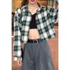 2024 Early Spring Women's Retro Plaid Long Sleeve Jacket