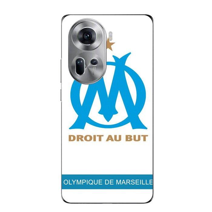 Kryt Pro Oppo Reno 11 5g logo om olympique de marseille bílý Pozadí Maniacase