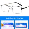Memory Titanium Pochromic Multifocus Reading Glasses Men Women  Progressive Anti-blue Ray Half Rim Presbyopic Eyeglasses