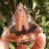Crystal Crushed Stone Spiral Pyramid Handmade Home Decor Craft