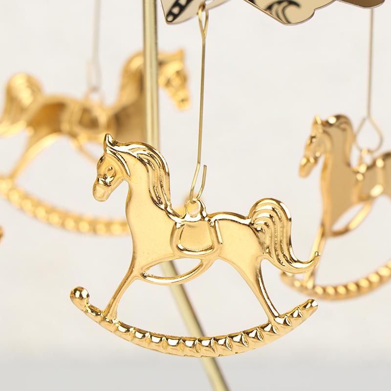 Romantic Creative Metal Hot Rotating Candle Holder Lamp Gold Christmas Candle Holder Home Party Wedding Party Candle Holder