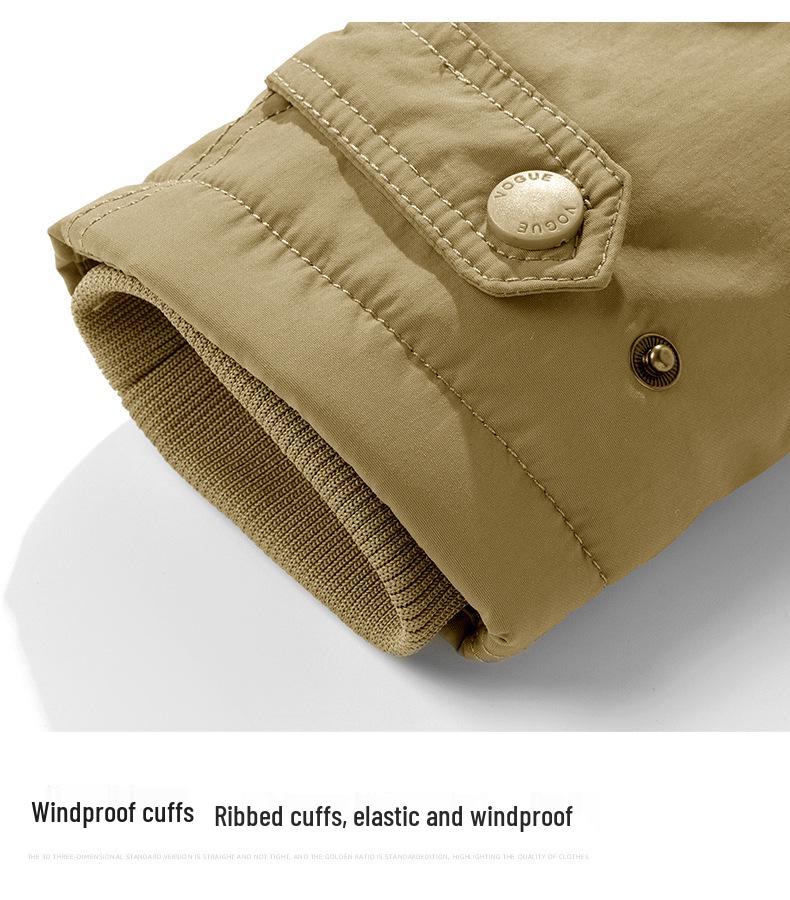 Men's Autumn/Winter 2026 Plus Velvet Thick Loose Fit Sports Jacket for Middle-Aged and Youth