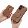 For Xiaomi Redmi Note 13 4G Magnetic Case Leather Back Cover with Detachable Card Holder