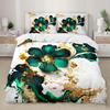 Sunflower Duvet Cover Set Queen Size Butterfly Comforter Set Retro Yellow Flower Quilt Cover 3 Piece Set With 2 Pillowcases