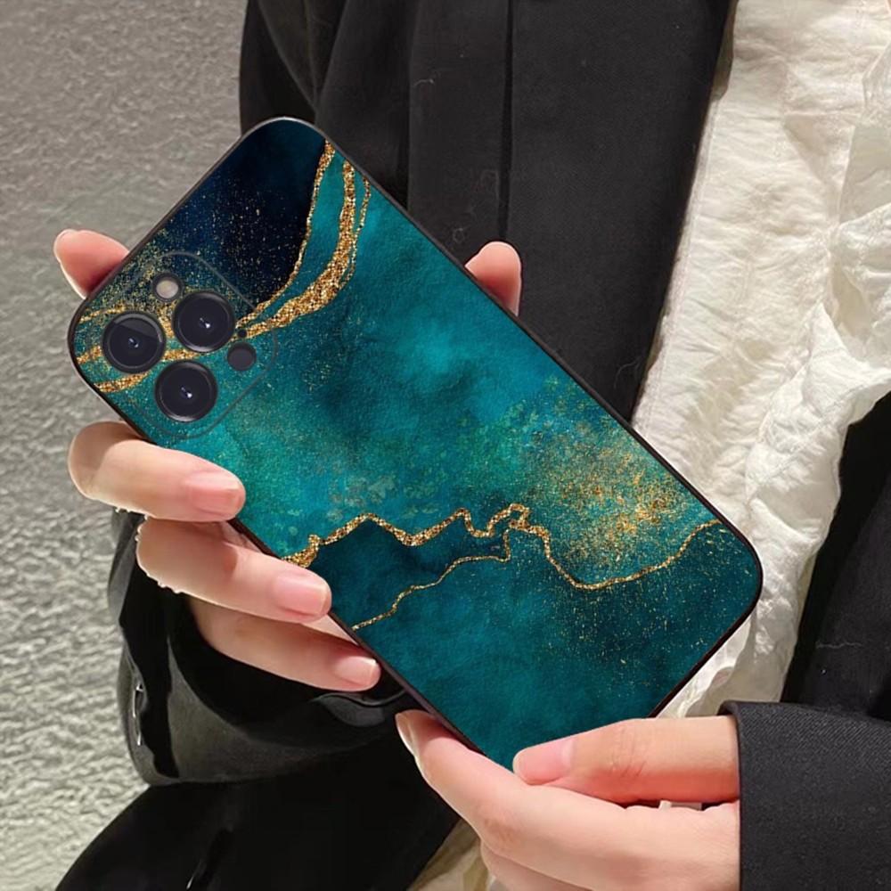 Marble Art Phone Case For IPhone 16 15 8 7 6 6S Plus X SE XR XS 14 11 12 13 Mini Pro Max Mobile Case