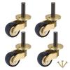 4pcs Heavy Duty Brass Casters with 360 Degree Swivel and Silent Bearings for Easy Movement of Sofas Tables and Furniture