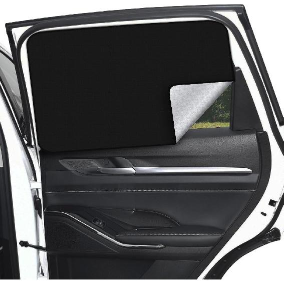 2 Pcs Rear Window Covers - Car Side Window Sun Shades - Privacy Back-1
