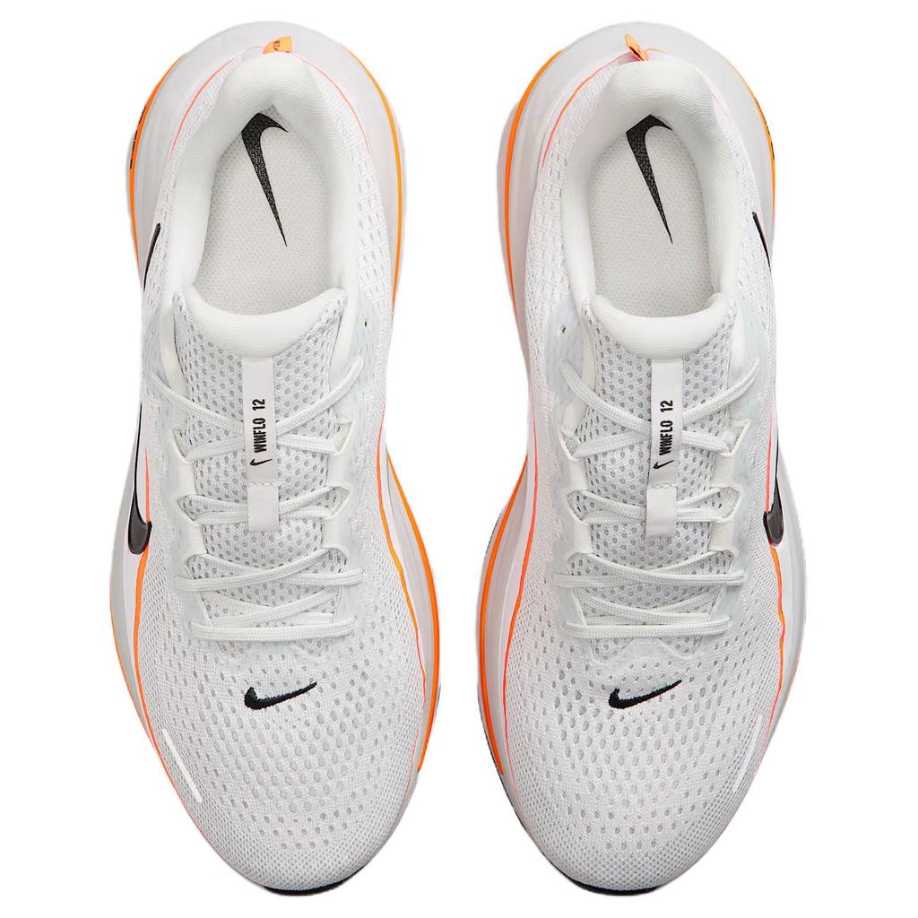 Nike Winflo 12 Ajuste Cómodo Rebote Transpirables Zapatillas de Correr para Hombre Blanco Negro Naranja HV9272-107