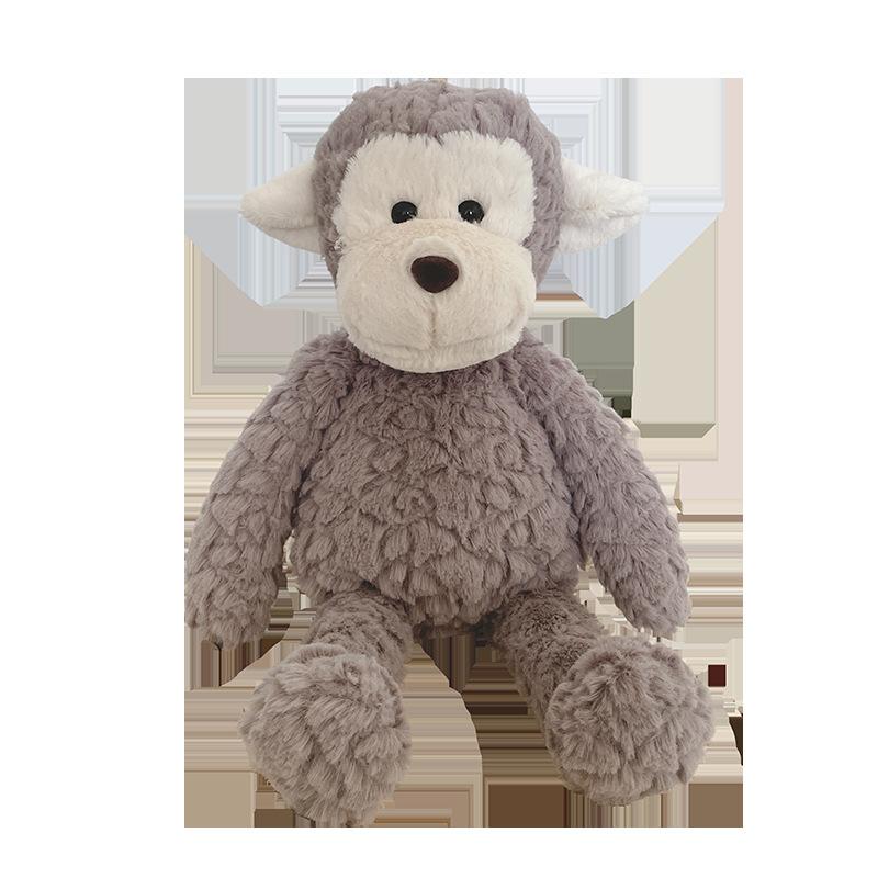 

Плюшевая игрушка обезьянка с волосатым лицом, милая, для успокоения детей, для мужчин и женщин, праздничный подарок на день рождения, детская кукла full length 36cm sitting height 24cm