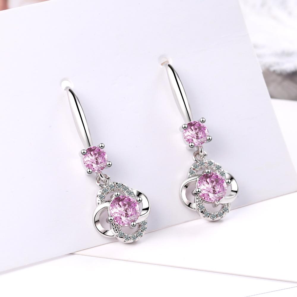 

POMOiii серьги с бриллиантами, женские модные серьги-крючки с милыми цветами, длинные серьги с цветами