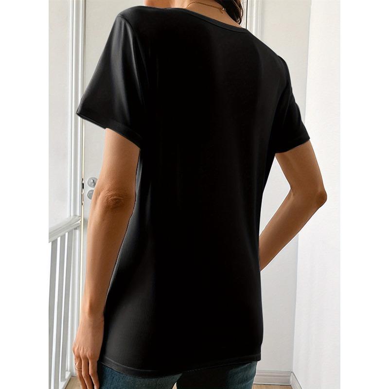 

Women S Casual Short-sleeved Crew Neck T-shirt | Featuring A Fun Print, Soft and Breathable Fabric Comfortable All Seasons, Versatile Top Loose Fit 4XL
