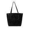Retro bag women's new large-capacity crocodile pattern tote bag literary and leisure versatile shoulder bag