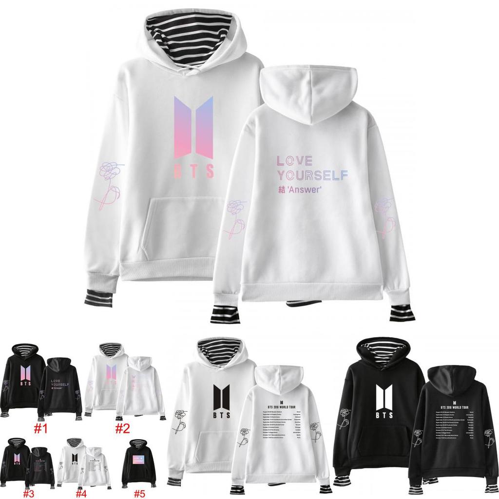 Kpop Love Yourself Bts Bangtan Boys Sweatshirt Hoodie Pocket Sweater Unisex