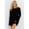 Women's Burgundy Spanish Sleeve Knitwear Mini Dress Yv273