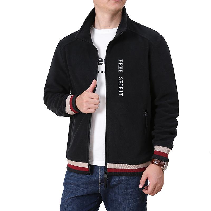 

Новая мужская флисовая куртка с капюшоном для отдыха на природе на весну и осень 4XL