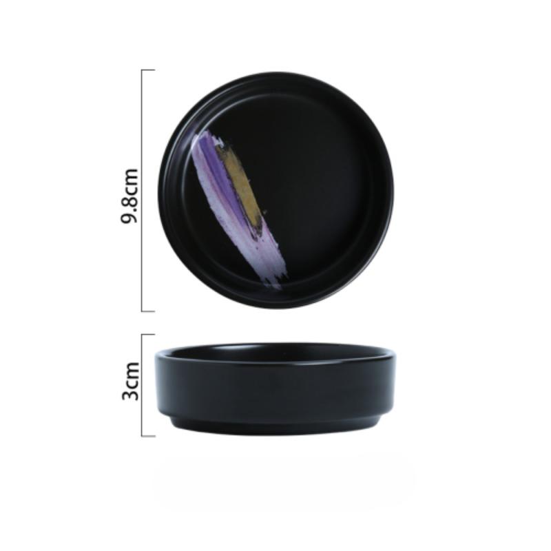 Keramik Westliches Gericht Sojasauce Würzteller Haushalt Runder Teller Salat Tomatensauce Schüssel Kreative Essig Dippschalen