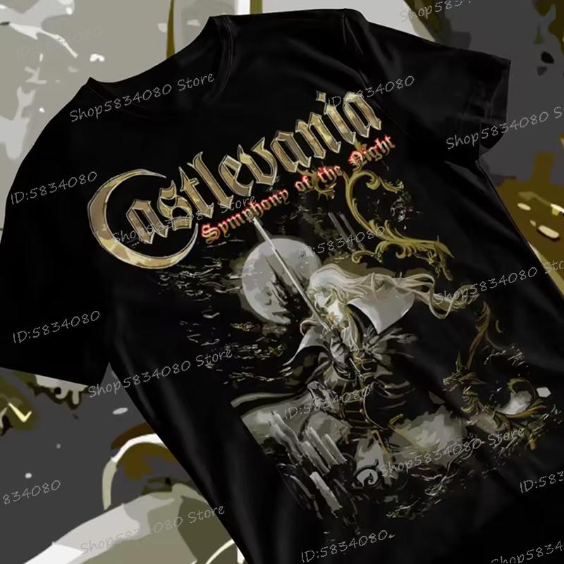 Fashion Castlevania Unisexs Street Cool TShirt Vintage Symphony of The Night T Shirt for Unisex Anime Castlevania Classic Tops