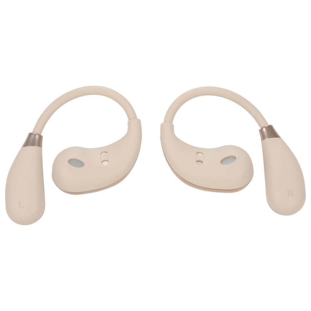 OHM AudioComm True Wireless Earphones with Ear Beige OHM Electric Hooks, HP-W610N-U 03-3194