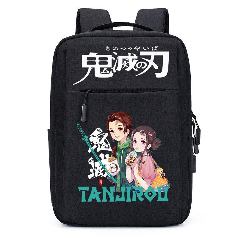 Japan Cartoon Comics Demon Slayer USB Charging Backpack Large Capacity Student Casual Backpack 0004