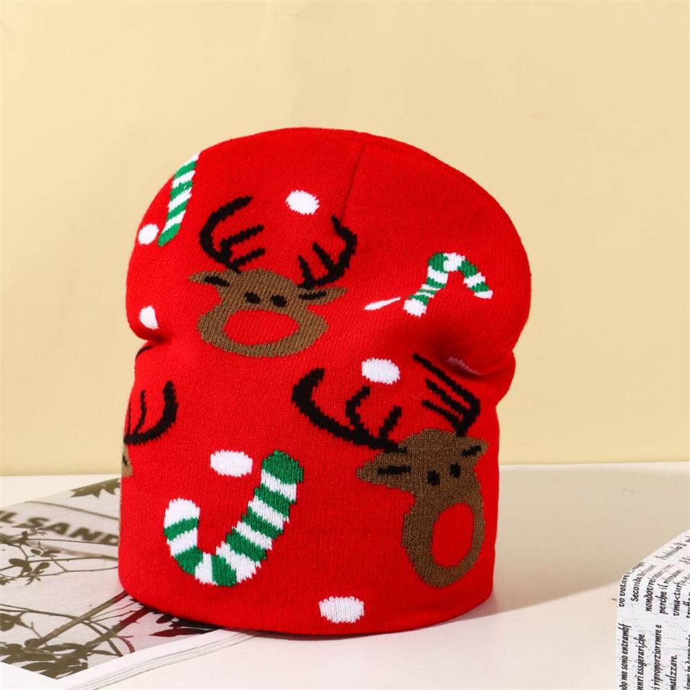 

Knit Hat Red Xmas Cap Winter Hat Woolen Christmas Hat For Xmas Party Decor Winter Fashion Holiday Accessories