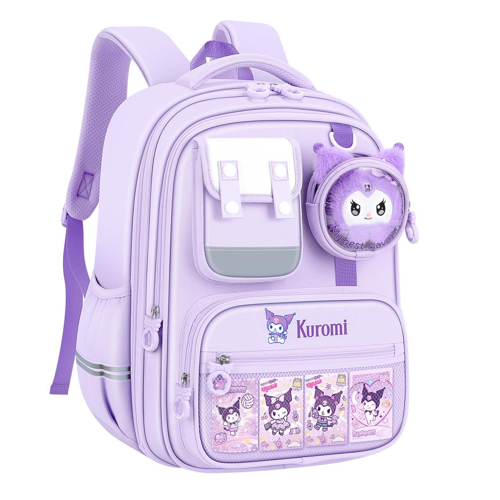 New Sanrio Kulomi Polyester Student Bag Regular Women's Purple DB96704A