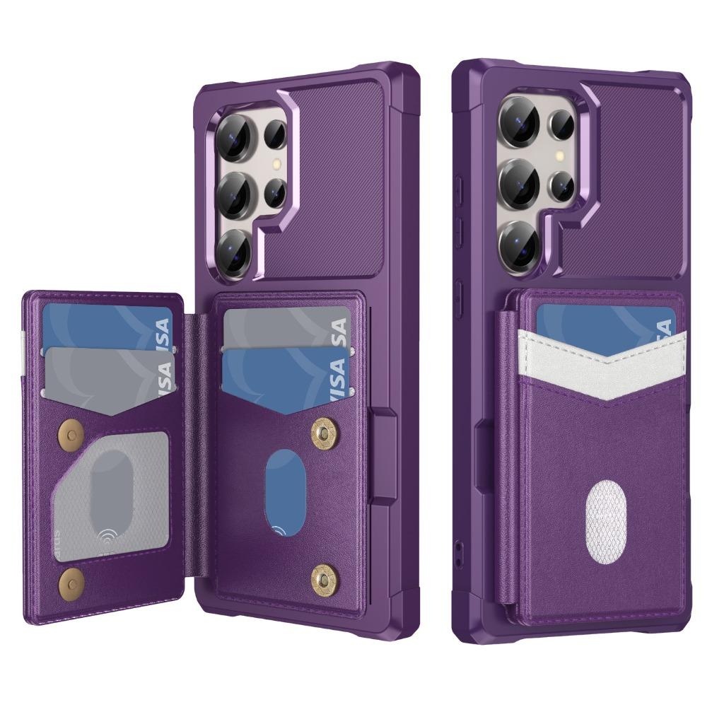 Flip Card Slot Holder Wallet Phone Case For Samsung Galaxy S21 S22 S26 Ultra S25 Edge S24 Plus S23 FE A57 A37 A17 Armor Cover