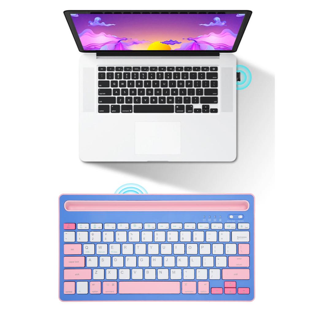 Wireless Keyboard Rechargeable Ergonomics Silent Keys Tablet Keyboard for Phones