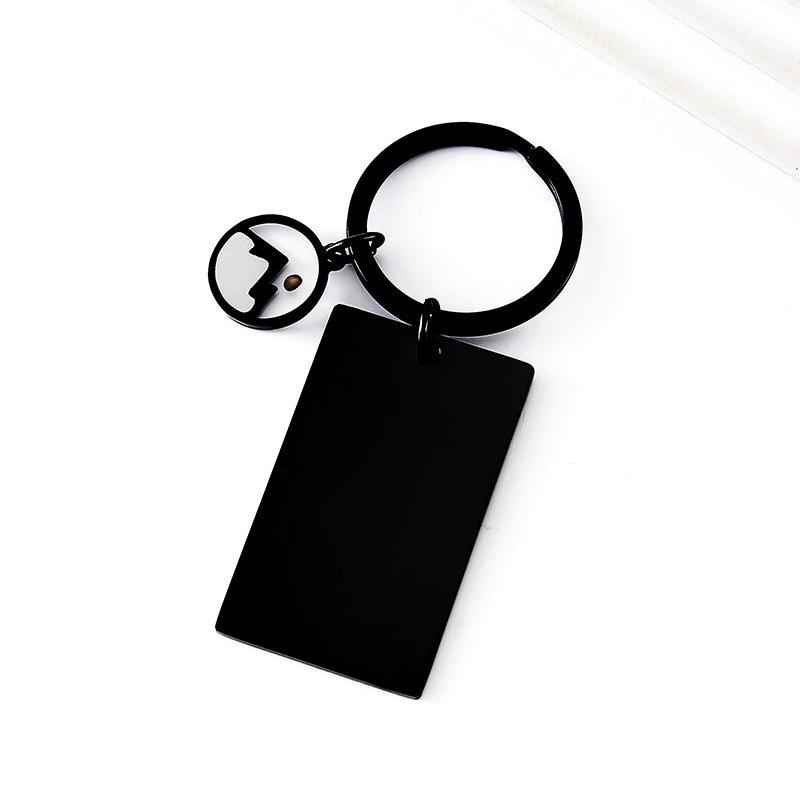 Mustard Seed Epoxy Stainless Steel Keychain with UV Laser Color Printing
