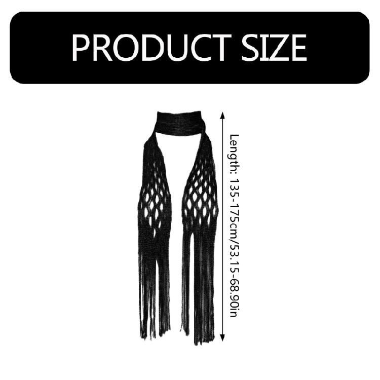 Women Skinny Scarf Thin Choker Knit Belt Stripe Long Tie Scarf Bag Handle Wrap