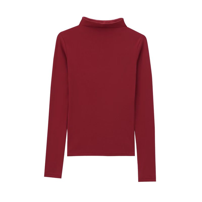 Zab Autumn New Women's Clothing Fashion Style French Style Design Fashion All-Match Turtleneck T-shirt 4174678