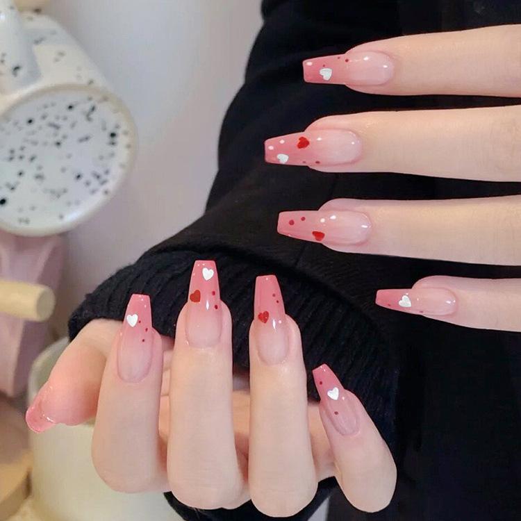 24Pcs French Lemon Yellow Full Cover Coffin False Nails With Glue Seamless Removable Press On Nail Tips For Women