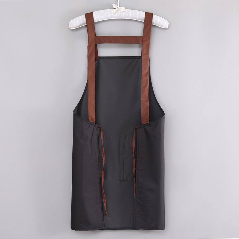 1pc Canvas Kitchen Apron - Waterproof & Oil-Resistant, Perfect for Cooking & Catering