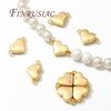 18K Gold/Rhodium Plated Magnetic Clasps For Jewelry Making,Heart Connectors For Bracelets Accessories DIY Necklace Findings