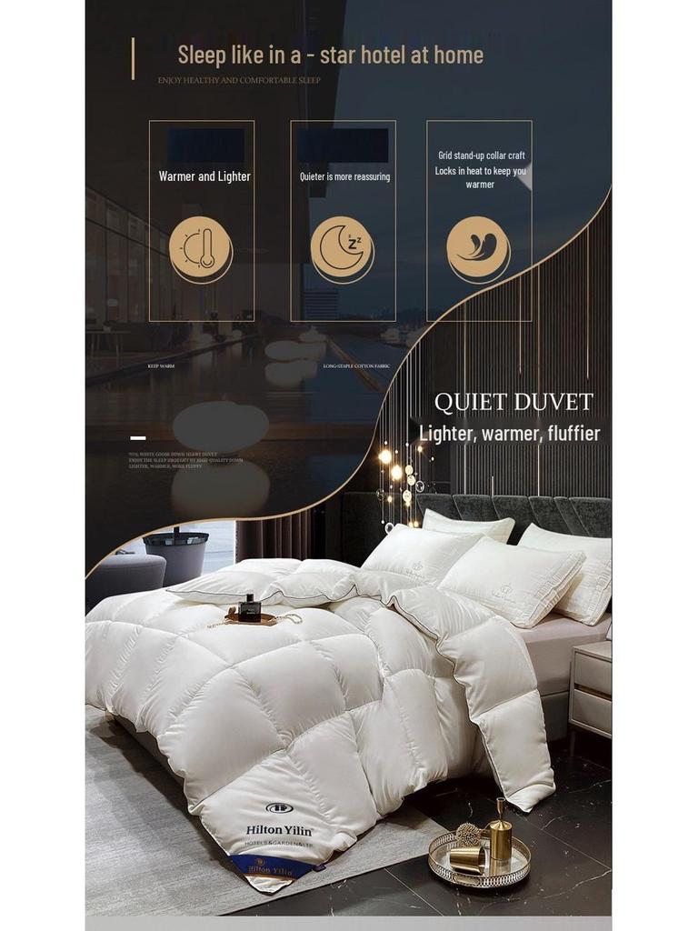 Star Hotel Imitation Down Quilt - Year-Round Comfort: Summer, Winter, Thickened Warmth, Air Conditioning, Perfect Gift