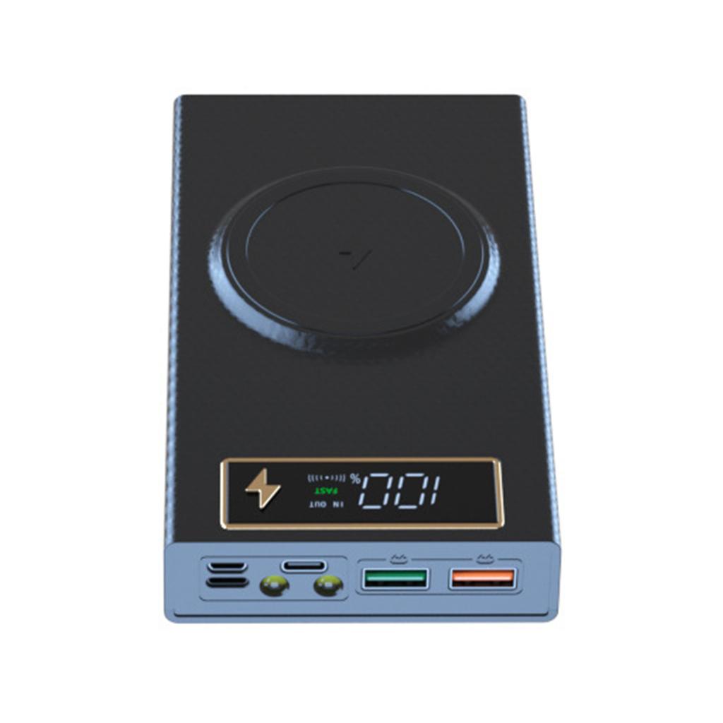 Scatola porta batterie 18650 Nera per Power Bank Fai-da-te Ricarica Wireless 15W/Ricarica Rapida 22.5W Batterie non Incluse