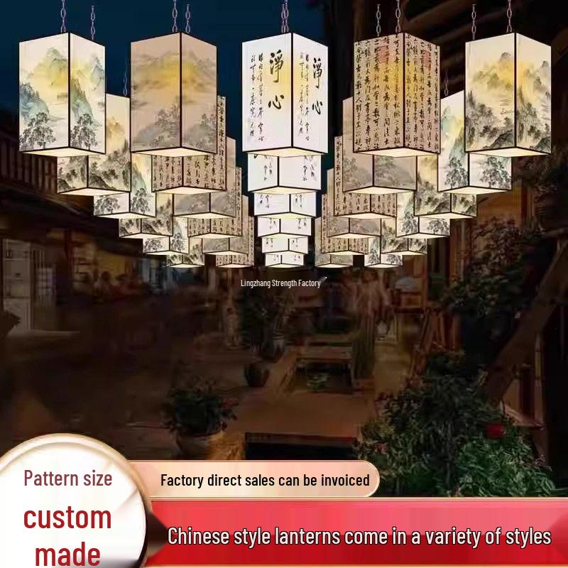 Cultural Tourism Homestay: Calligraphy, Poetry & Lantern Decor In a Scenic Chinese-Style Landscape