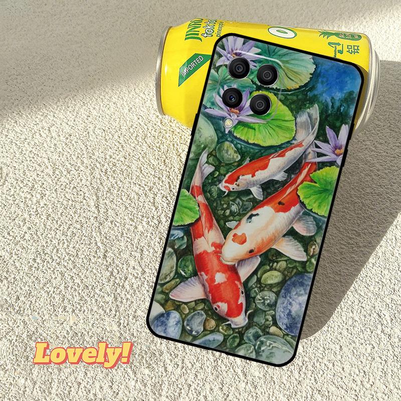 Koi Carp Fish Painting Case For Samsung Galaxy M31 M56 M13 M33 M53 M15 M35 M55 M06 M16 M36 M12 M32 M52 M14 M34 M54