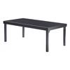 Wilsa Garden Modulo T 8/12 Full Glass Black Garden Table