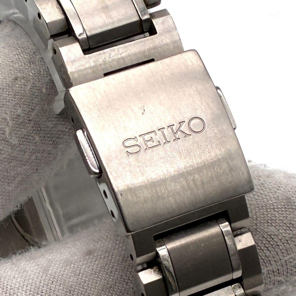 Used Excellent Condition, Working, SEIKO Astron Men's Watch, Dual Time, GPS Solar, Business, Silver, Black, with Box, Rare, Authentic