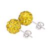 1/2pair Fashion Lady Round Alloy Crystal Ball Elegant Ear Stud Earrings