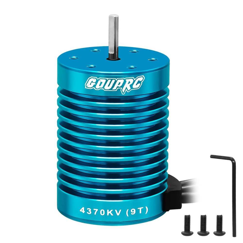4370KV Mini Brushless Motor with 60A ESC Electric Speed Controller Combo Set  3.175mm Shaft RC Motor for 1/10 RC Car Truck