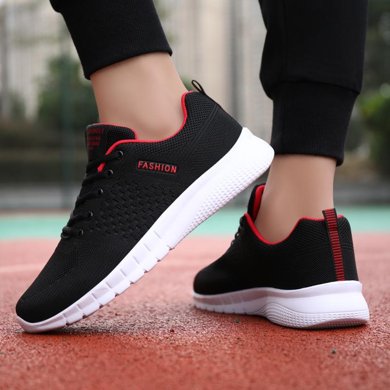 Pánské tenisky Letní venkovní tenisové Pohodlné běžecké boty Prodyšné šněrovací Ležérní vycházkové běžecké boty Velká velikost 38-45