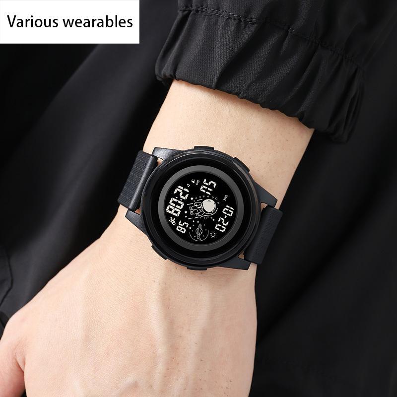 Ultrathin Case Sports Watch Multifunction Watch Astronaut Watch for Male and Female Students