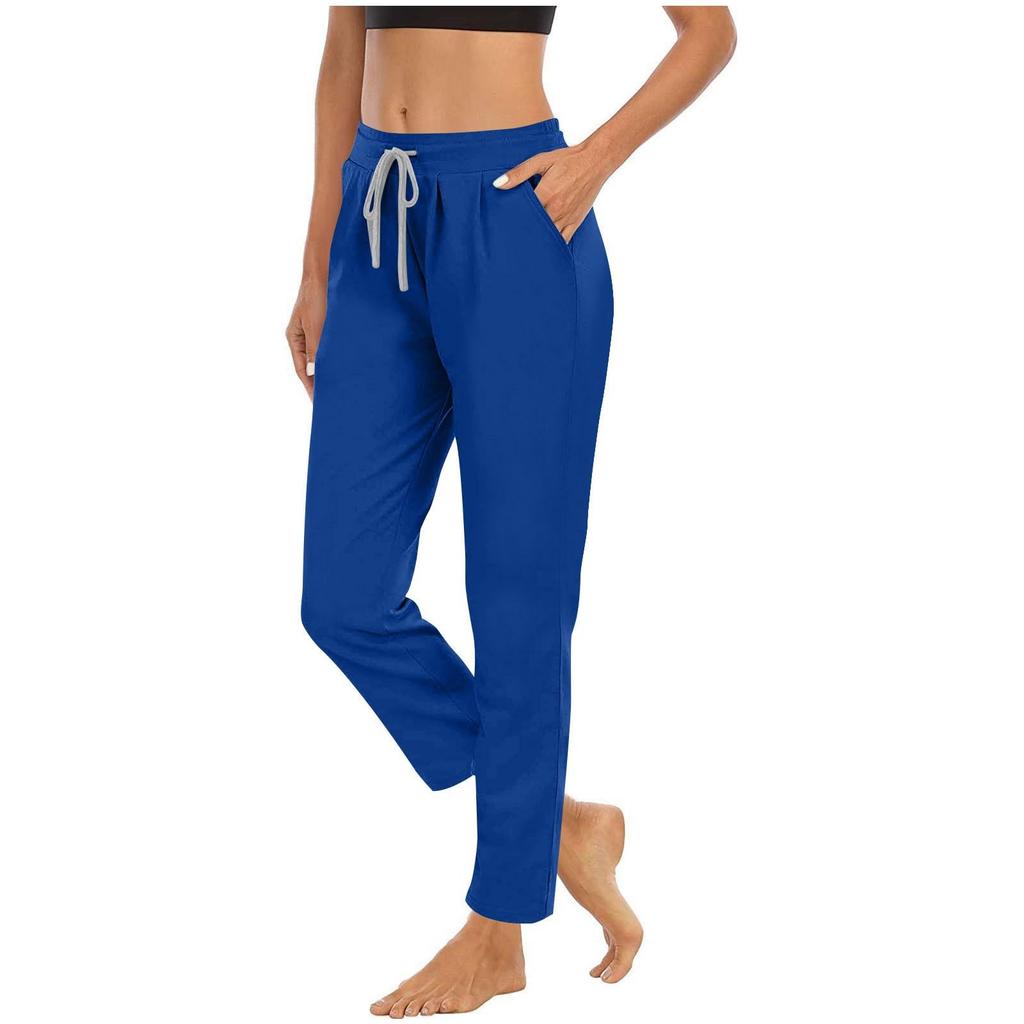 Yoga Pants Women High Waist Straight Leg Joggers Lightweight Hiking Casual Athletic Workout Trousers with Pockets