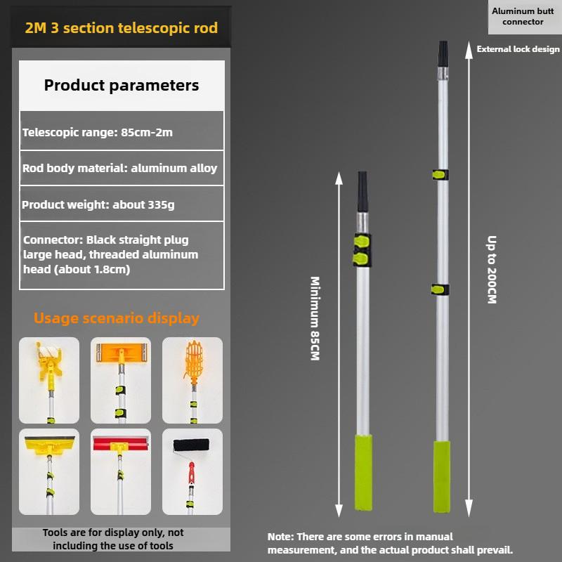 Roller Brush Extension Pole Aluminum Alloy Positioning Telescopic Rod Multi Functional Extendable Extension Rod